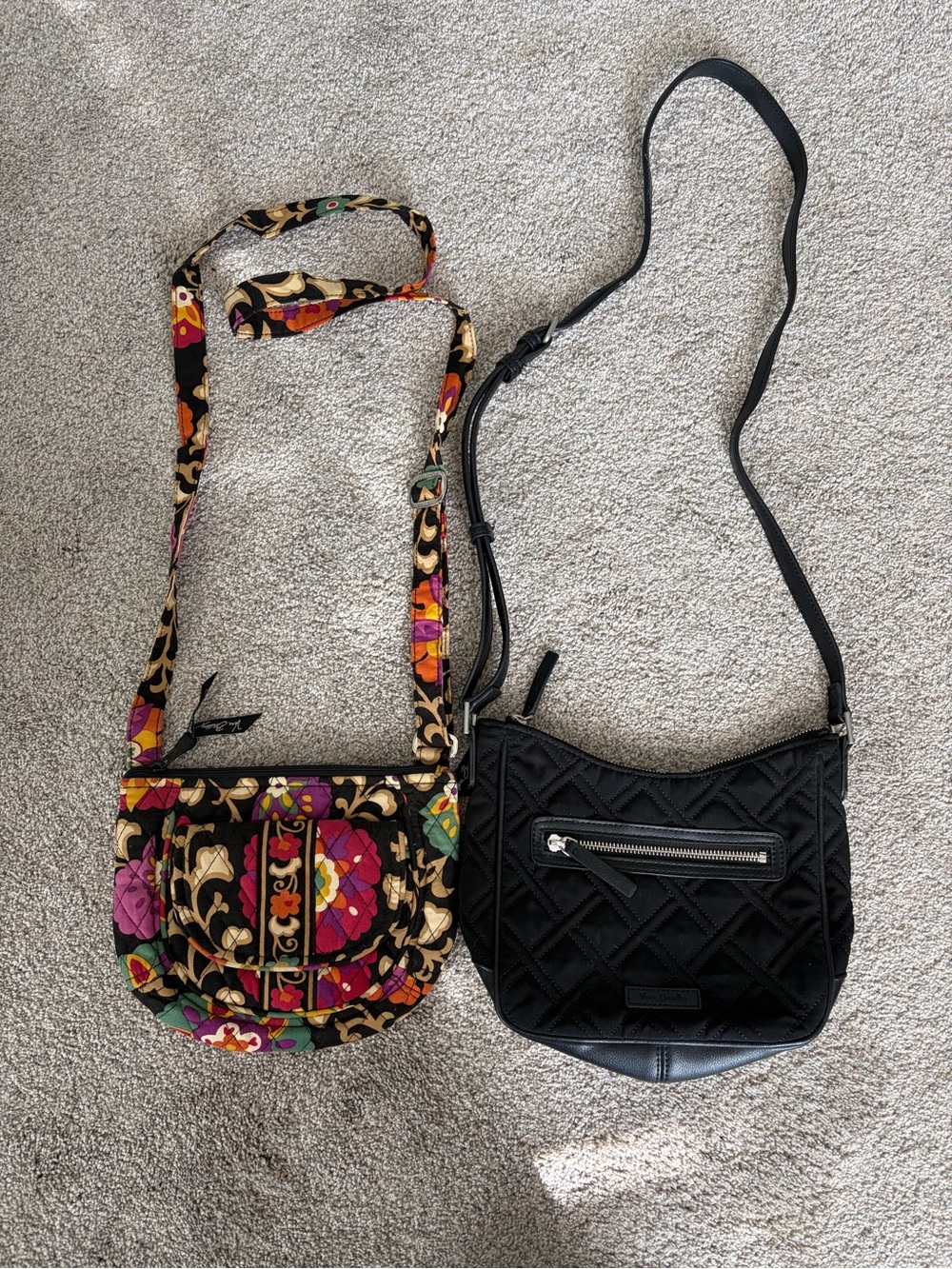Vera Bradley crossbody bags - black Quilted and Floral prints
